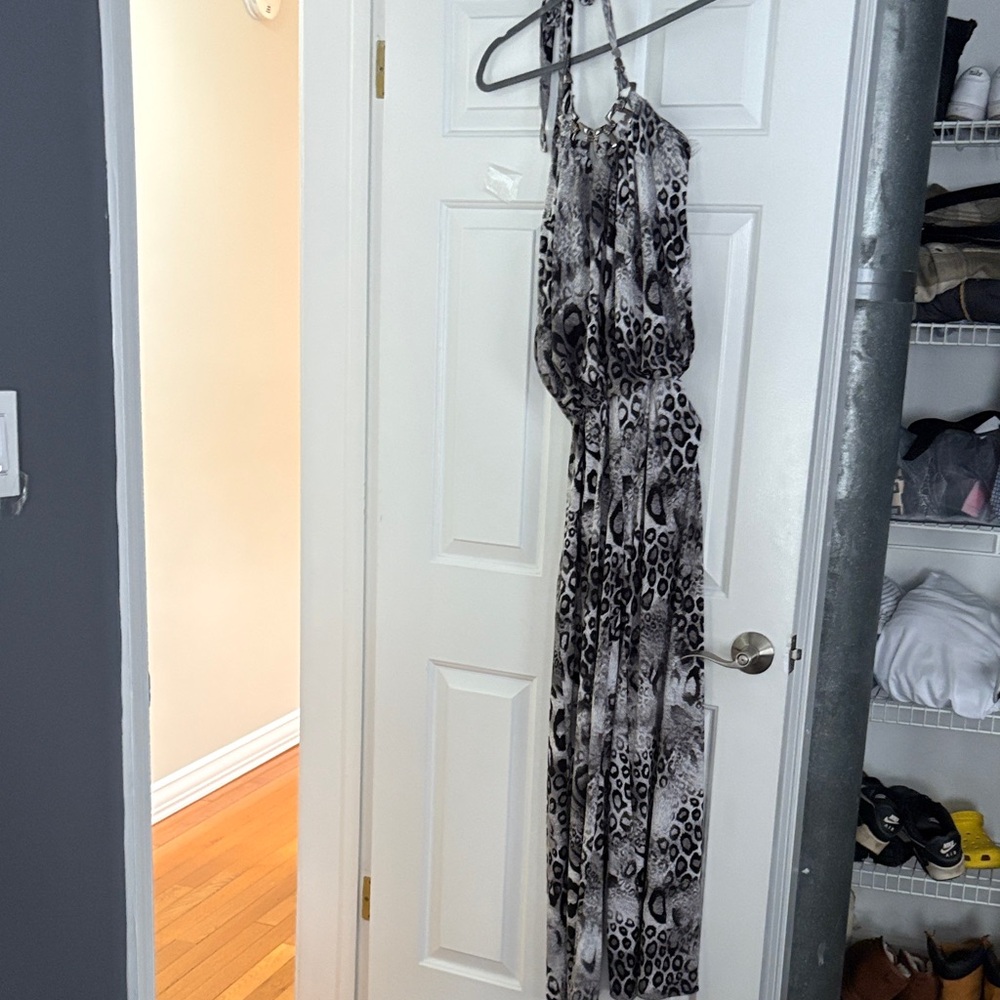 Leopard Print Halter Jumpsuit